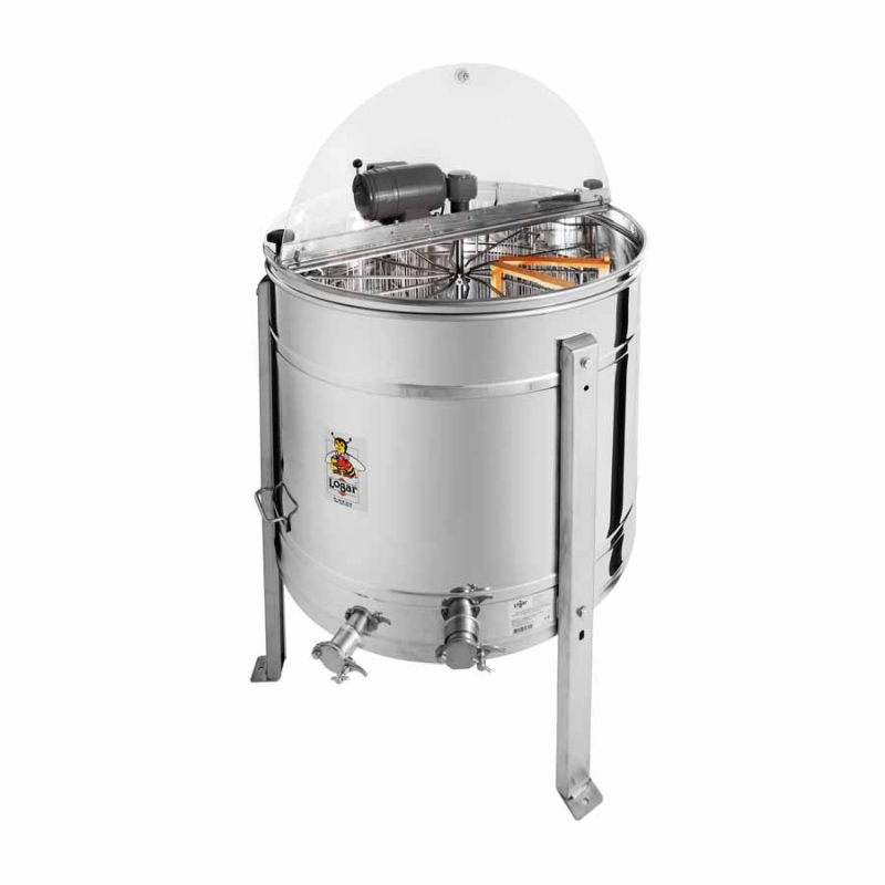 Extracteur radial Logar 12 cadres avec grille anti-casse, tambour Ø 76 cm, moteur 110 W, cadres 26 x 48 cm