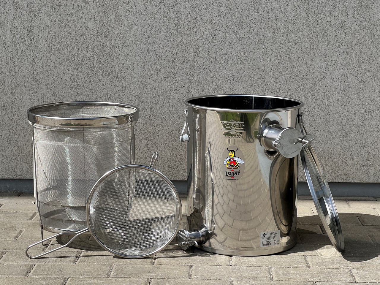 Logar — cuve filtrante 35 kg avec tamis qui ne s'obstrue pas