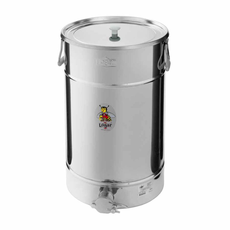 Récipient de remplissage LOGAR 50 kg avec fond incliné et couvercle à poser
