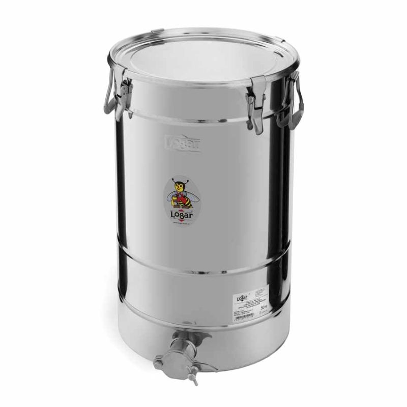 Cuve de remplissage Logar 50 kg à fond incliné, 4 fermetures à collier